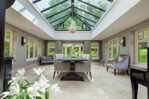 An orangery or orangeries of a room or a dedicated building on the grounds of fashionable residences