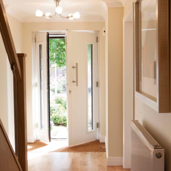 open composite front door