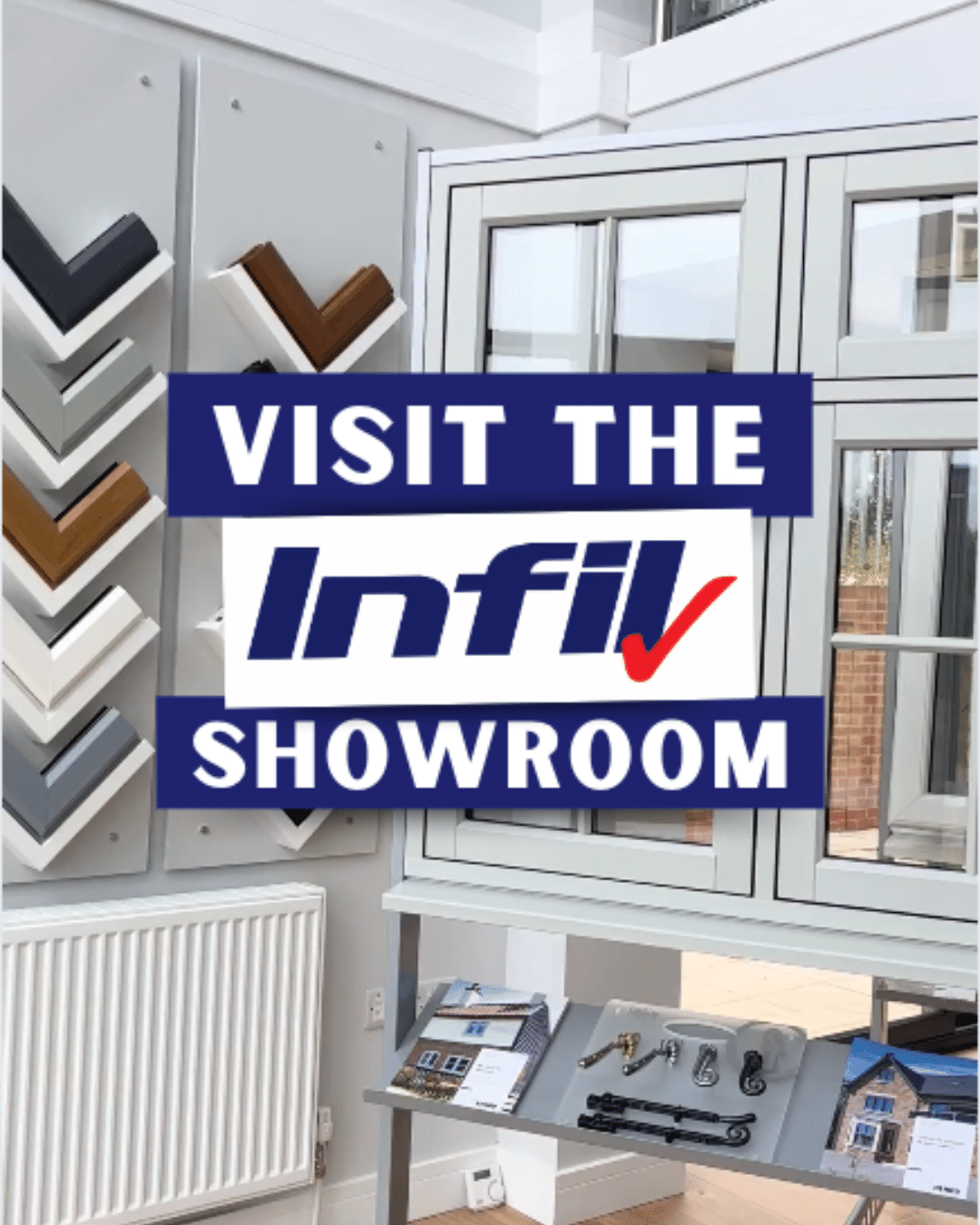Visit the Infil Showroom in Halstead, Essex to choose your new windows, doors and conservatory